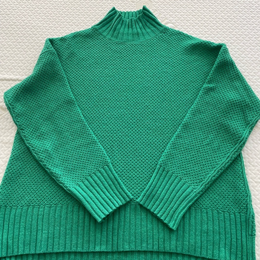 Everlane Stroopwafel Recycled Cashmere Sweater Green Size Small